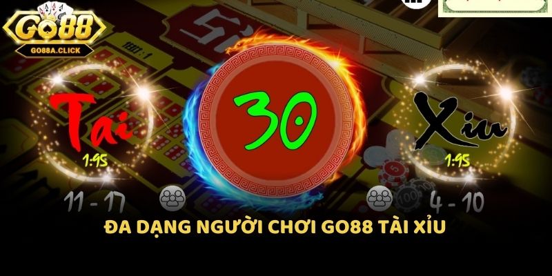 Đa dạng người chơi Go88 tài xỉu